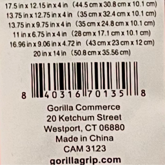 Gorilla Grip Packing Cubes, Gray, set of 5 + cinch sack, NWT - Picture 3 of 3